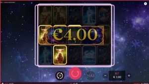 Tampilan visual slot Celestial Revolutions dengan latar belakang rasi bintang dan simbol zodiak.